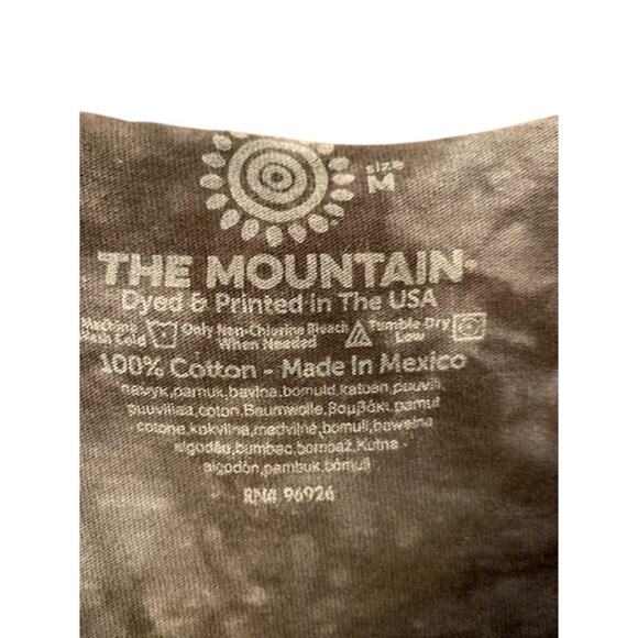 The Mountain Happy Dog Distressed Women's T-Shirt Medium Dark gray tie dye - Picture 5 of 5